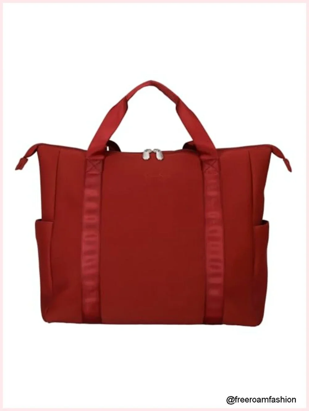 Neoprene Travel Tote with Zipper Shoulder Carry On Work Bag Trolley Tunnel